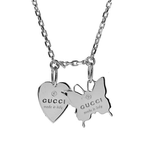 butterfly necklace gucci|gucci necklace with heart pendant.